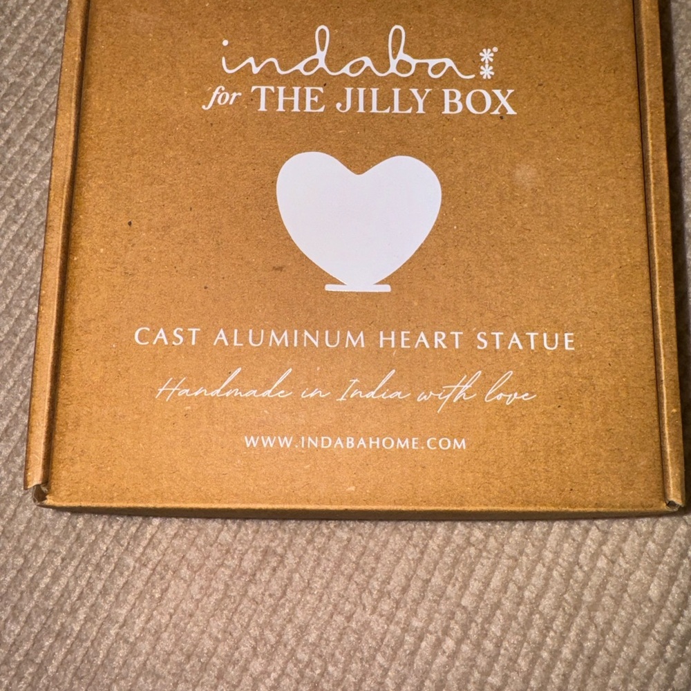 Indaba Cast Aluminum Heart Statue